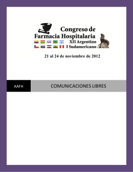 XII Congreso AAFH – Mar del Plata 2012
