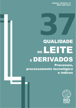 37 - Qualidade do leite e derivados - Pesagro-Rio