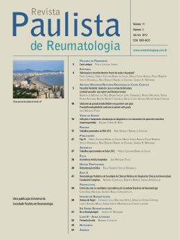 Vol 11 Nº 3 (Jul-Set) - Sociedade Paulista de Reumatologia