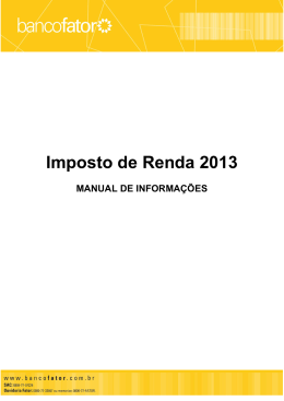 Imposto de Renda 2013