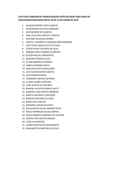 lista dos candidatos homologados após recurso para