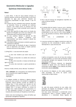 ExerciciosGeometria Molecular e Ligações Químicas Intermoleculares