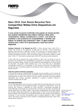 Nero 2014: Com Novos Recursos Para Compartilhar Mídias Entre