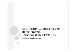 Aula 11 - Serviços Web e FTP IIS - Portal do Professor Carlos Muniz