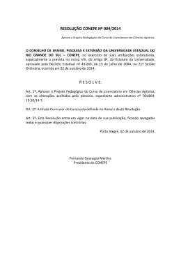 RESOLUÇÃO CONEPE Nº 004/2014 R E S O L V E: