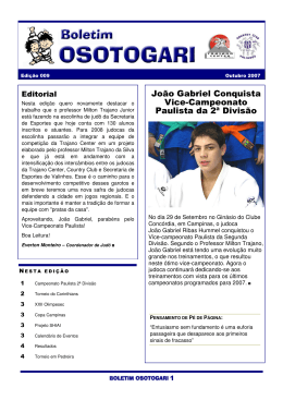 João Gabriel Conquista Vice-Cam peonato Paulista da 2ª Divisão