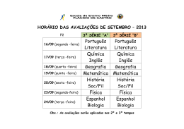 Português Literatura Português Literatura Química Inglês Química