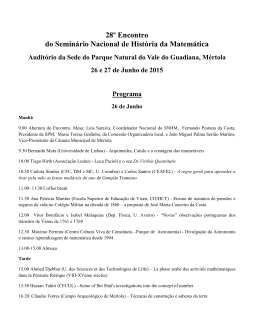 programa completo - Sociedade Portuguesa de Matemática