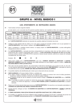 PROVA 1 - GRUPO A - NÍVEL BÁSICO I.indd