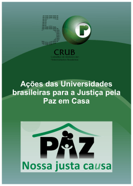 Ações das Universidades brasileiras para a Justiça pela Paz em Casa