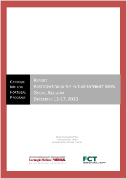 Report of Participation in the Future Internet Week
