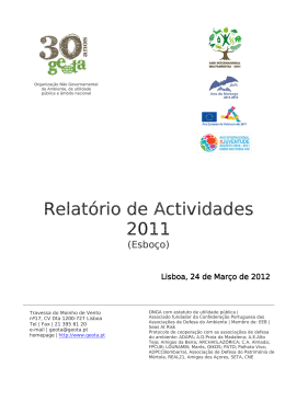 Relatório de Actividades 2011