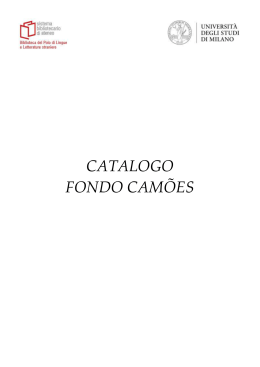 CATALOGO FONDO CAMÕES