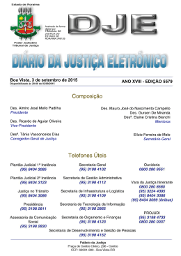 3 - Diário da Justiça Eletrônico - TJRR