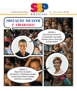 SBP NOTÍCIAS - Sociedade Brasileira de Pediatria
