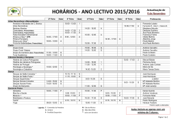 HORÁRIOS - ANO LECTIVO 2015/2016