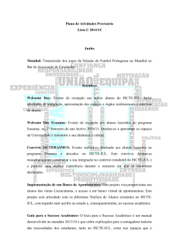 Plano de Atividades Provisório Lista U 2014/15 Junho - aeiscte-iul