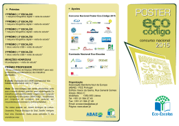 Prémios PRÉMIO PROFESSOR Apoios - Poster Eco-Código