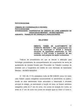 Processo PGT/CCR/nº - Ministério Público do Trabalho
