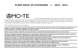 PLANO ANUAL DE ATIVIDADES | 2013 . 2014