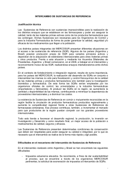 Anexo III INTERCAMBIO DE SUSTANCIAS DE REFERENCIA