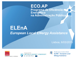 O Programa ELEnA para a região de Lisboa e Vale do Tejo