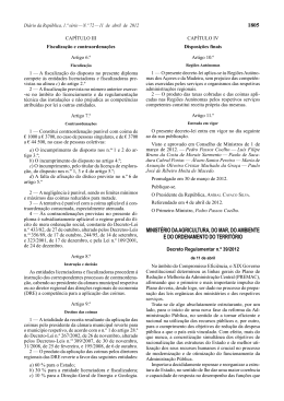 Decreto Regulamentar n.º 39/2012