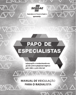 manual em PDF - Papo de Especialistas Sebrae