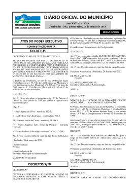 Edição 4117A - Portal da Prefeitura de Uberlândia
