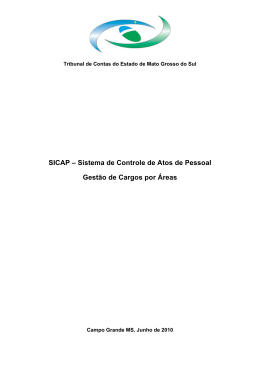 SICAP – Sistema de Controle de Atos de Pessoal - TCE