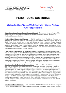 PERU – DUAS CULTURAS