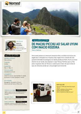 Machu Pichu ao Salar Uyuni