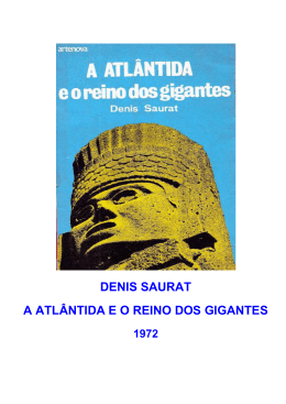 A Atlântida e o Reino dos Gigantes, de Denis