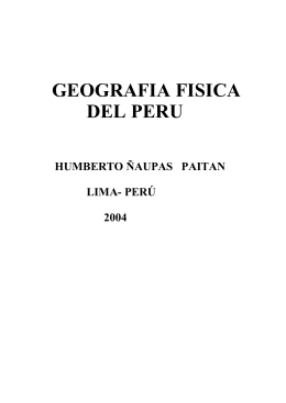 GEOGRAFIA FISICA DEL PERU