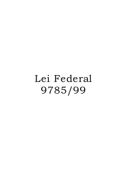 Lei Federal 9785/99