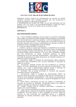 Decreto Estadual nº 768, de 20 de junho de 2013