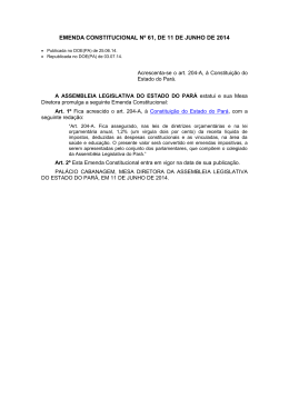 emenda constitucional nº 61, de 11 de junho de 2014
