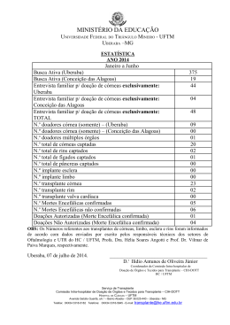 Estatística Semestral - Janeiro a Junho de 2014