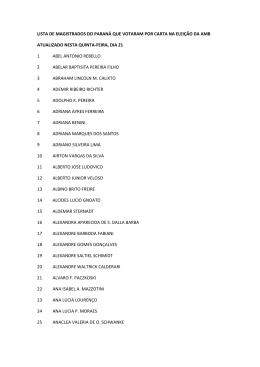 lista de magistrados do paraná que votaram por carta na