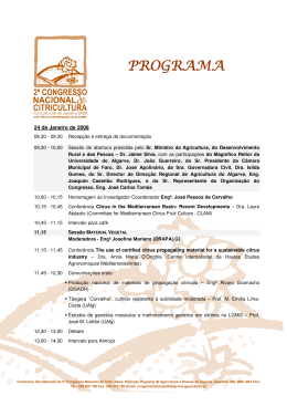 2º Congresso Nacional de Fruticultura: Faro