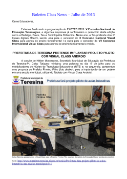 Boletim Class News – Julho de 2013