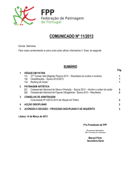 COMUNICADO Nº 11/2013 - Federação de Patinagem de Portugal