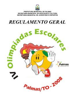 REGULAMENTO GERAL - Prefeitura de Palmas