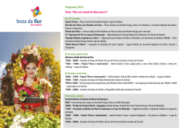 Tema: “Mãe, um mundo de flores para ti” Programa | 2014