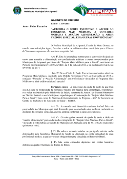 Leis nº 1119/2014 - Prefeitura Municipal de Aripuanã