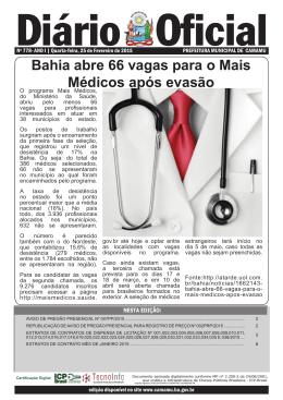 Bahia abre 66 vagas para o Mais Médicos após evasão
