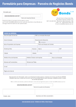 Formulário de Empresas - Bonds.cdr