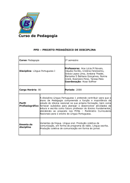 PPD Língua Portuguesa 1