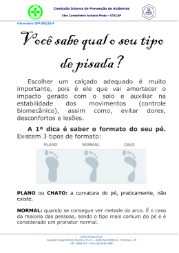 Informativo CIPA 009/2014 - TIPOS DE PISADA