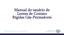 Manual do usuário LC Rígidas Gás-Permeáveis